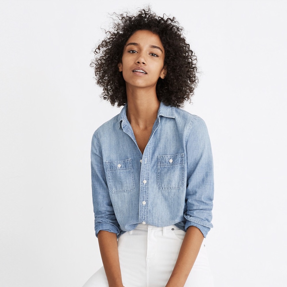 Madewell Chambray Classic Ex-Boyfriend Shirt